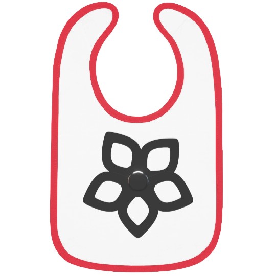 Metallic Silver Abstract Flower Cutout Petals Bibs