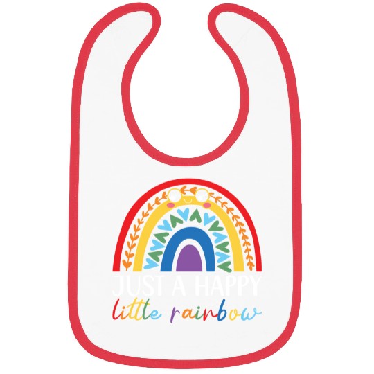 Just A Happy Little Rainbow Whisperer Bibs