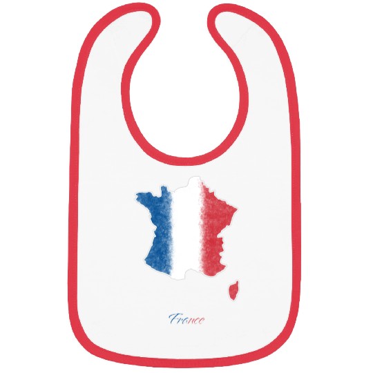 Stylized France Map Bibs
