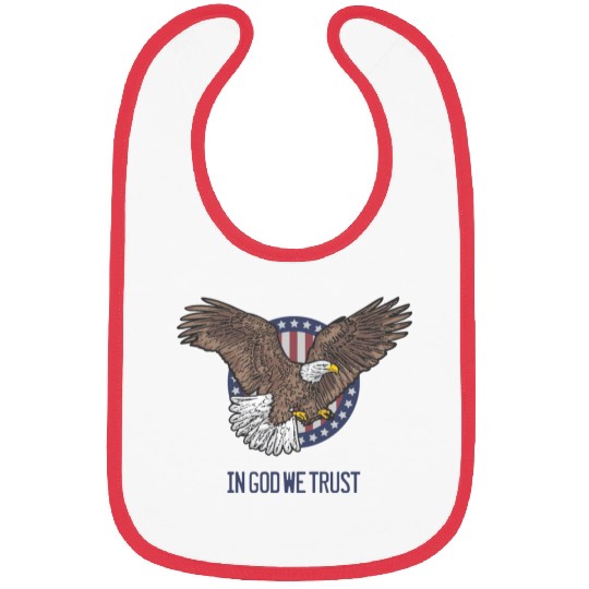 In God We Trust - Bald Eagle - Patriotic Bibs