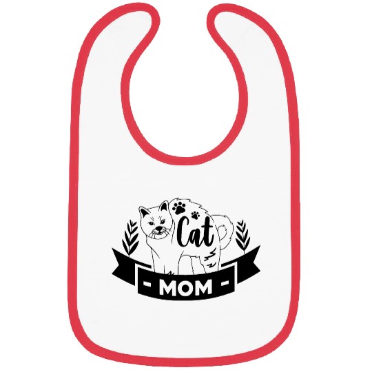 Cat mom Bibs