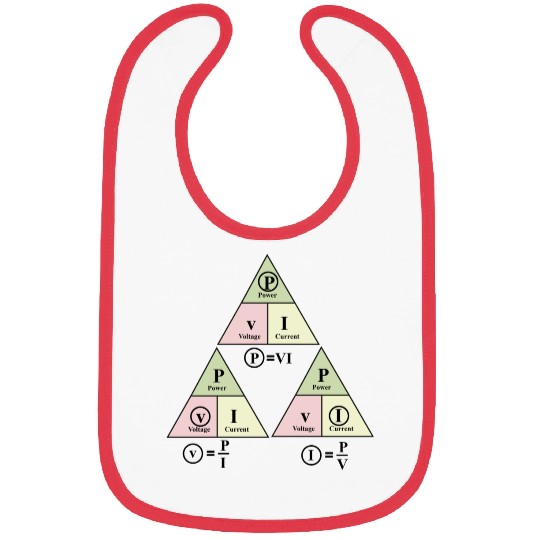 Electrical Power Formulas Triangle for Engineers Bibs