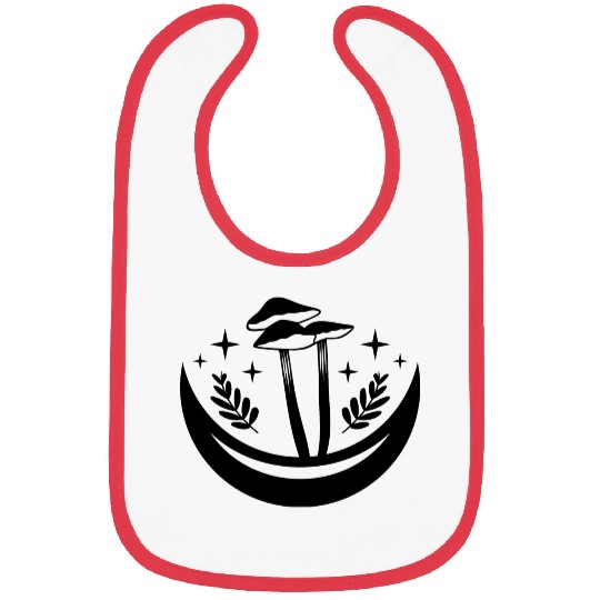 Moon And mushrooms Bibs