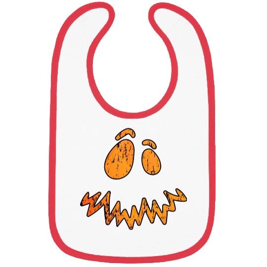Jack O Lantern Scary Carved Pumpkin Face Bibs