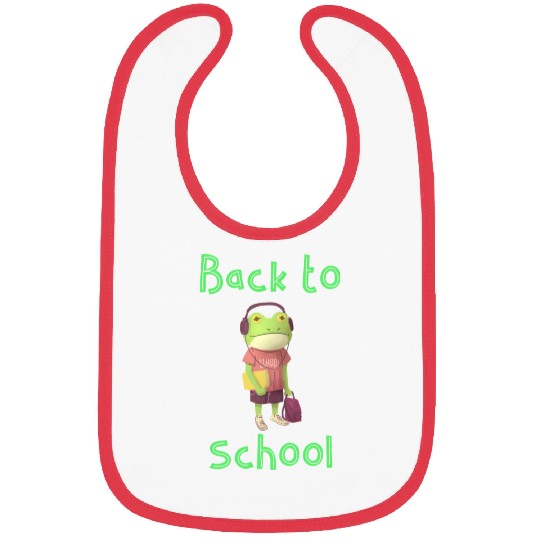 Frog Back To School Bibs