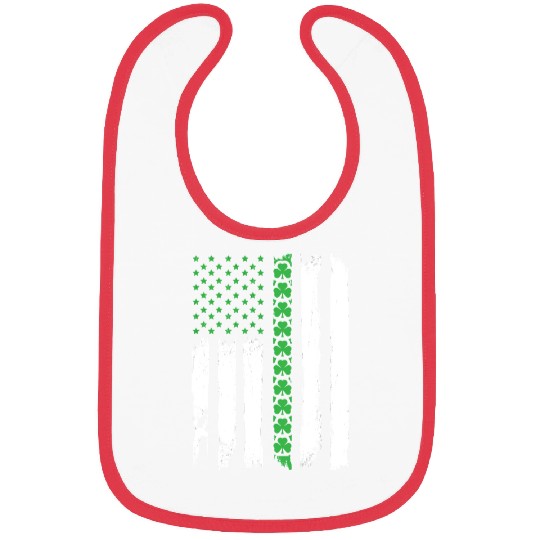 Irish American Flag St Patrick'S Day Bibs