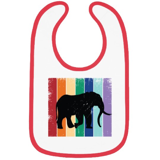 Elephant Silhouette Bibs