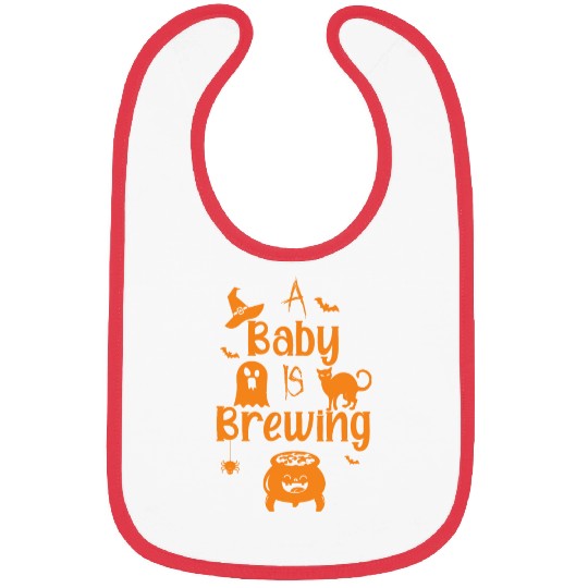 A Baby Is Brewing Maternity Halloween Women Funny Bibs