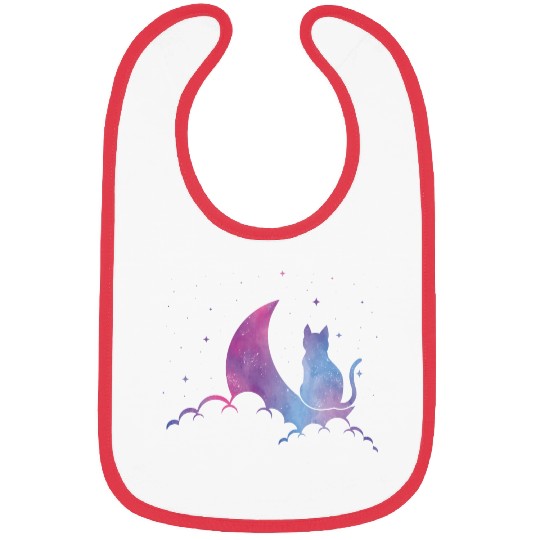 Celestial Cat Lover Pastel Goth Feline Bibs