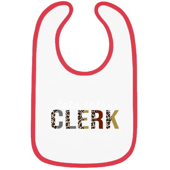 Data Entry Clerk Leopard Print Funny Gift Bibs