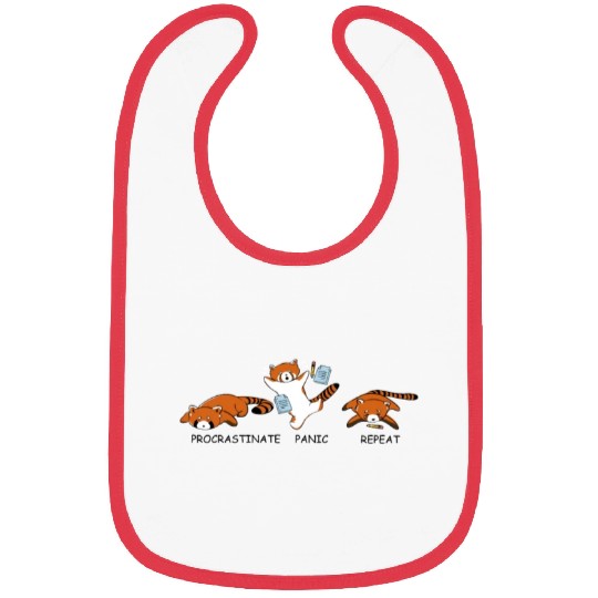 Procrastinate Panic Repeat - procrastinate Bibs
