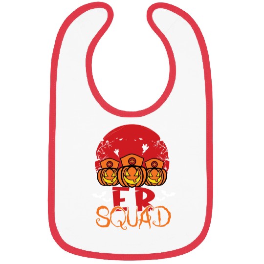 Emergency Squad Halloween Pumpkin Costume ER Nurse Bibs