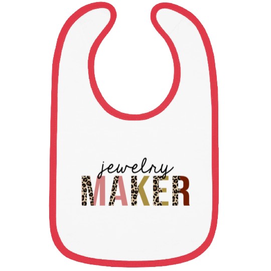 Jewelry Maker Leopard Print Funny Bibs