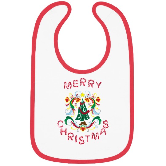 Merry Christmas Decorative Tree with Candy Cane Bibs