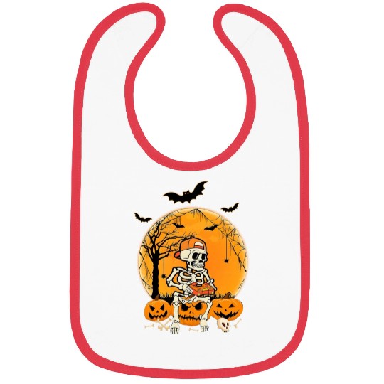 Halloween BonePumpkin Bibs
