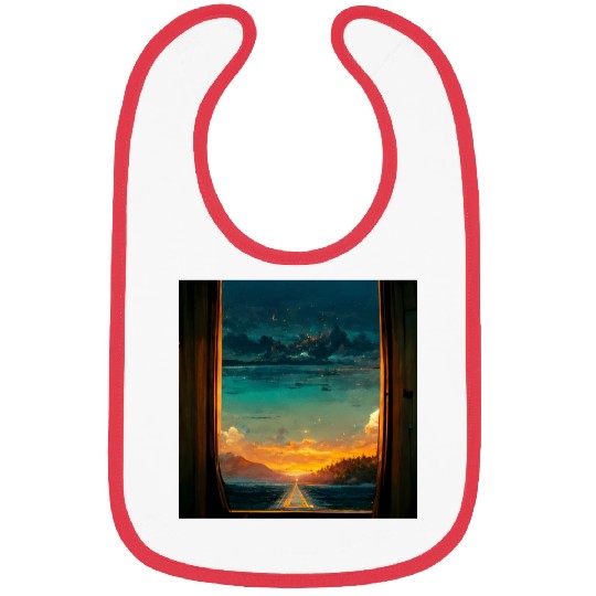 Paradise island painting Bibs