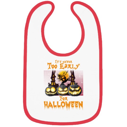 It's never too early for halloween, funny pumpkins Bibs
