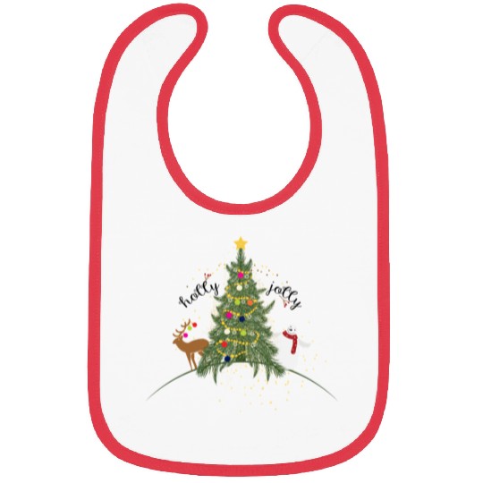 Christmas Holly Jolly Bibs