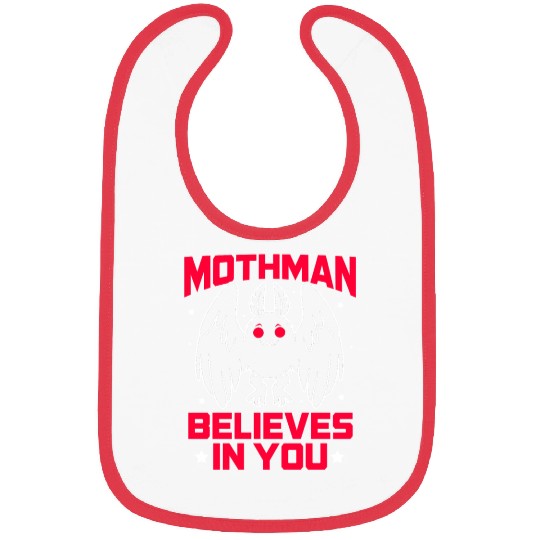 Funny Cryptid Gothic Mothman Believes In You Bibs
