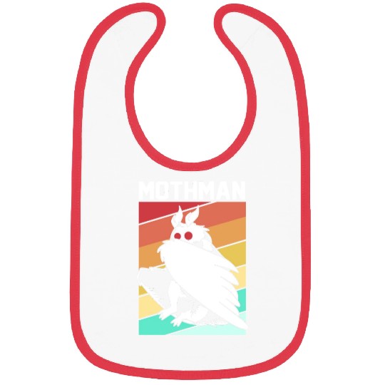Retro Mothman Cryptid 80s Vintage Mothman Bibs