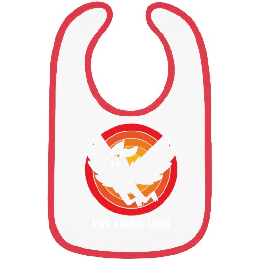 Funny Cryptid Live Laugh Lurk Mothman Bibs