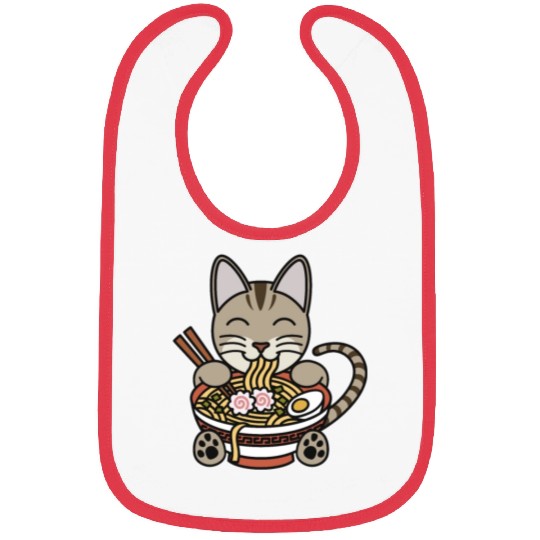 Devon Rex Cat Ramen Noodles Bibs
