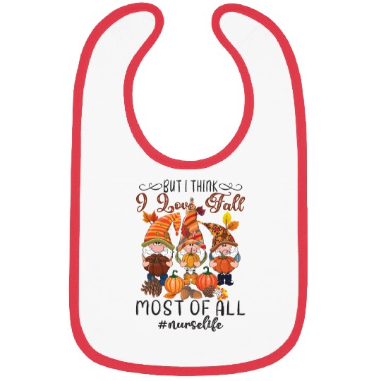 Gnomes I Love Fall Thanksgiving Bibs
