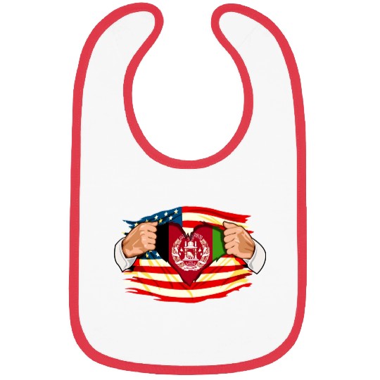 Afghanistan Who Live in America Afghani Flag Bibs