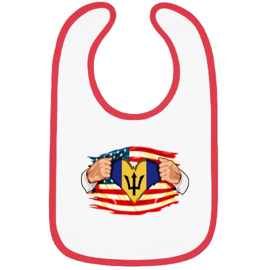 Barbados Who Live in America Barbadoan Flag Bibs