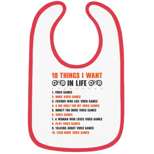 Gaming Gamer Playing Video Game Computer Bibs