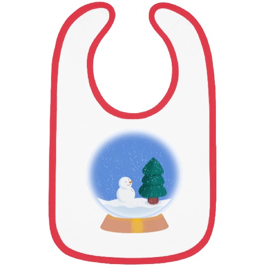Snow man snow globe Bibs