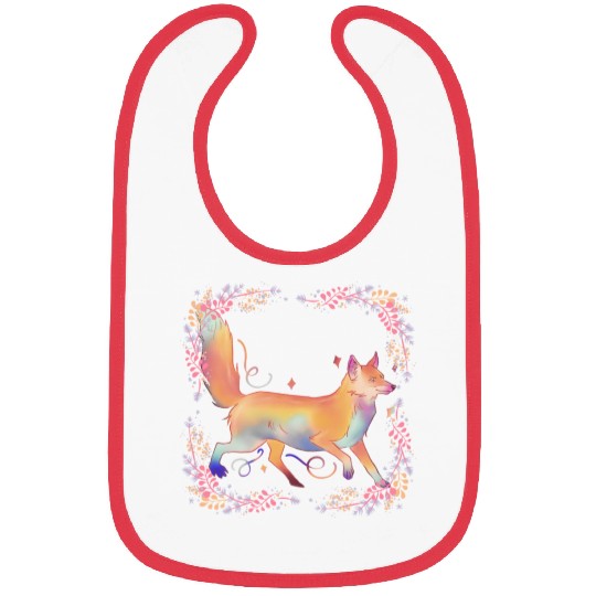 FOX IN FLOWERS Bibs