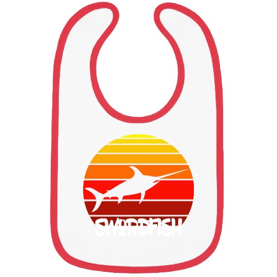 Fish SWORDFISH Flag Fishing for Bass Fisherman Bibs