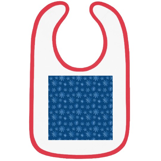 Blue Snowflakes Pattern Bibs