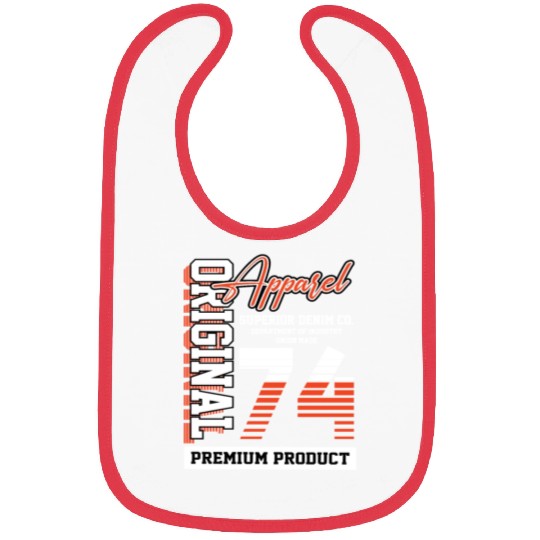 1974 Vintage Birthday Vintage Gift Retro Bibs