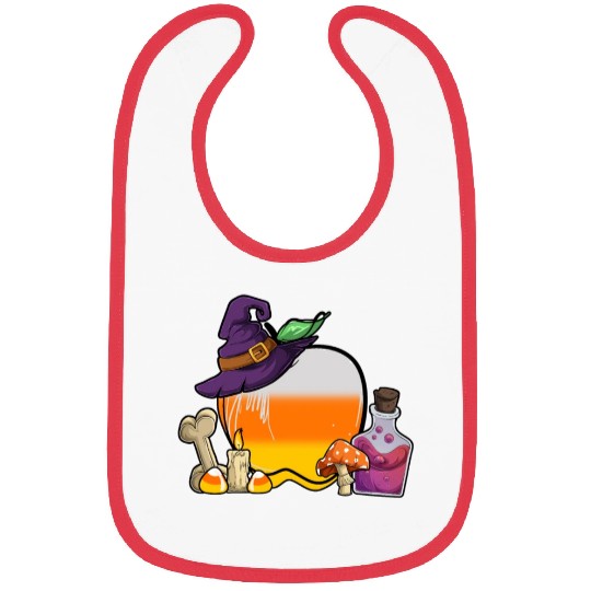 Halloween Candy Corn Apple Bibs