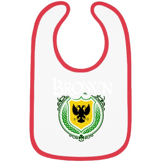 Brown Family Irish Coat of Arms Clan Crest Bibs