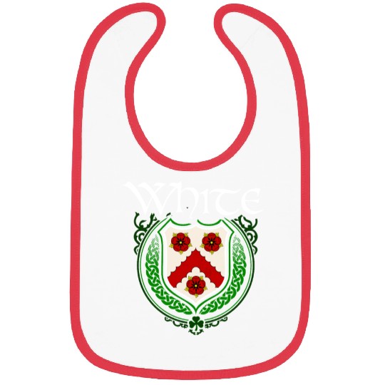 White Family Irish Coat of Arms Clan Crest Bibs