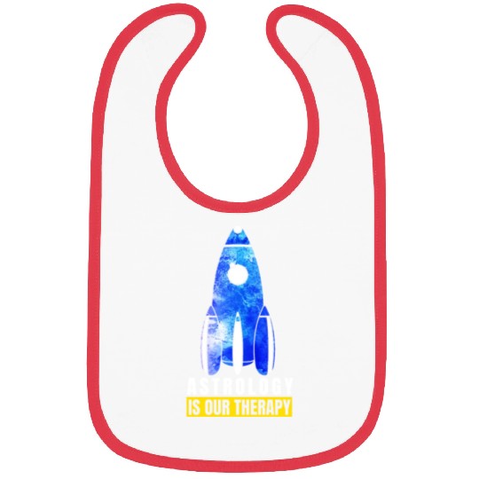 Abstract Delightful Rocket Of Cheerful Astro Quote Bibs
