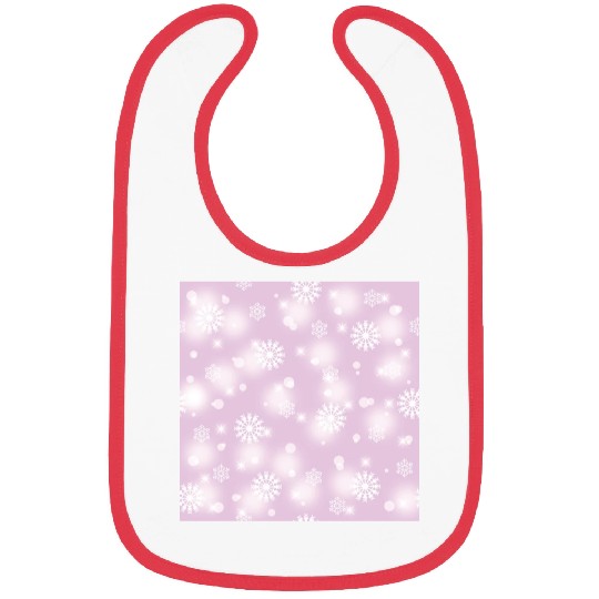 Violet Snowflakes Pattern Bibs