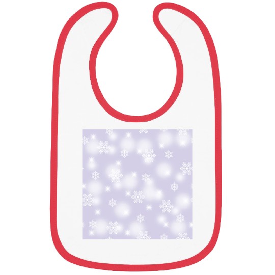 Lavender Snowflakes Pattern Bibs