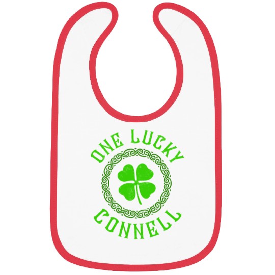 One Lucky Connell Irish Family 4 Leaf Clover Bibs