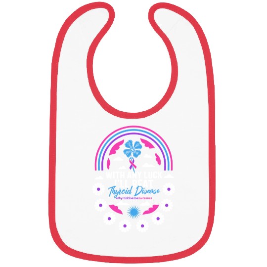 Thyroid Cancer Awareness Bibs, With Any Luck