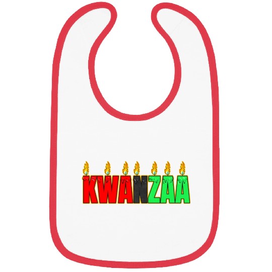 Afro American Candle Kinara Kwanzaa Bibs