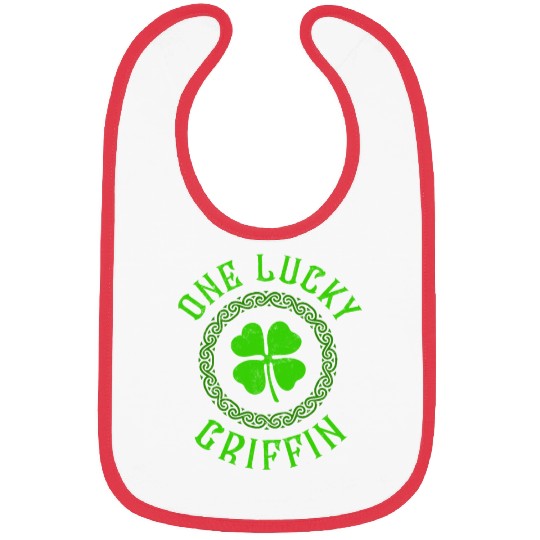 One Lucky Griffin Irish Family Four Leaf Clover Bibs