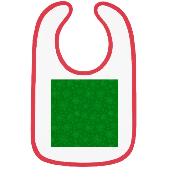 Green Snowflakes Pattern Bibs
