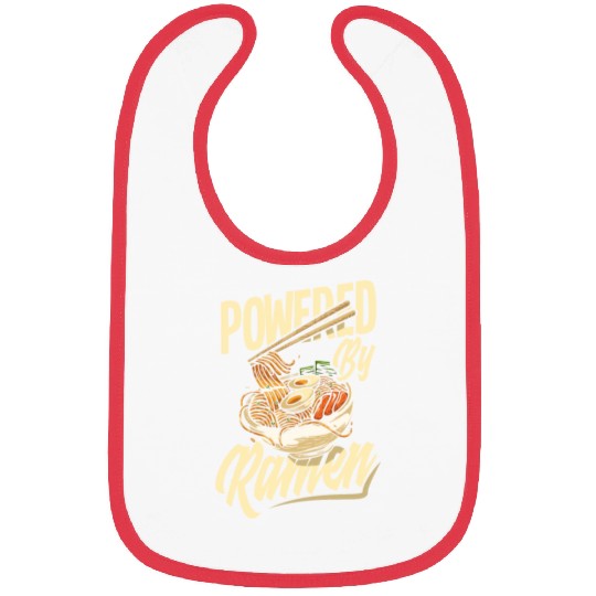Powered By Ramen Funny Ramen Lover Gift Bibs