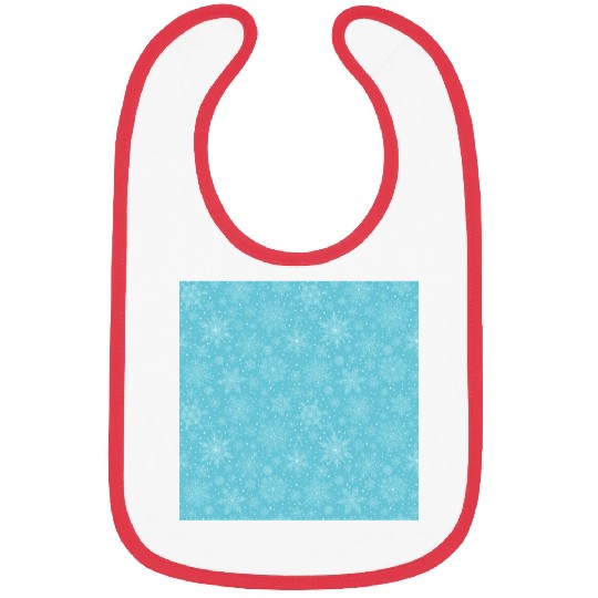 Blue Snowflakes Pattern Bibs