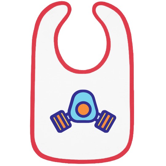 Blue Orange Comic Face Protection Nuclear Gas Mask Bibs