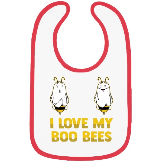 I Love My Boo Bees Bumble Bees Halloween Costume Bibs